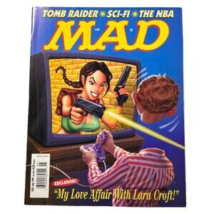 Mad Magazine "My Love Affair With Lara Croft May 1999 #381 Vintage (Lot of 2)
